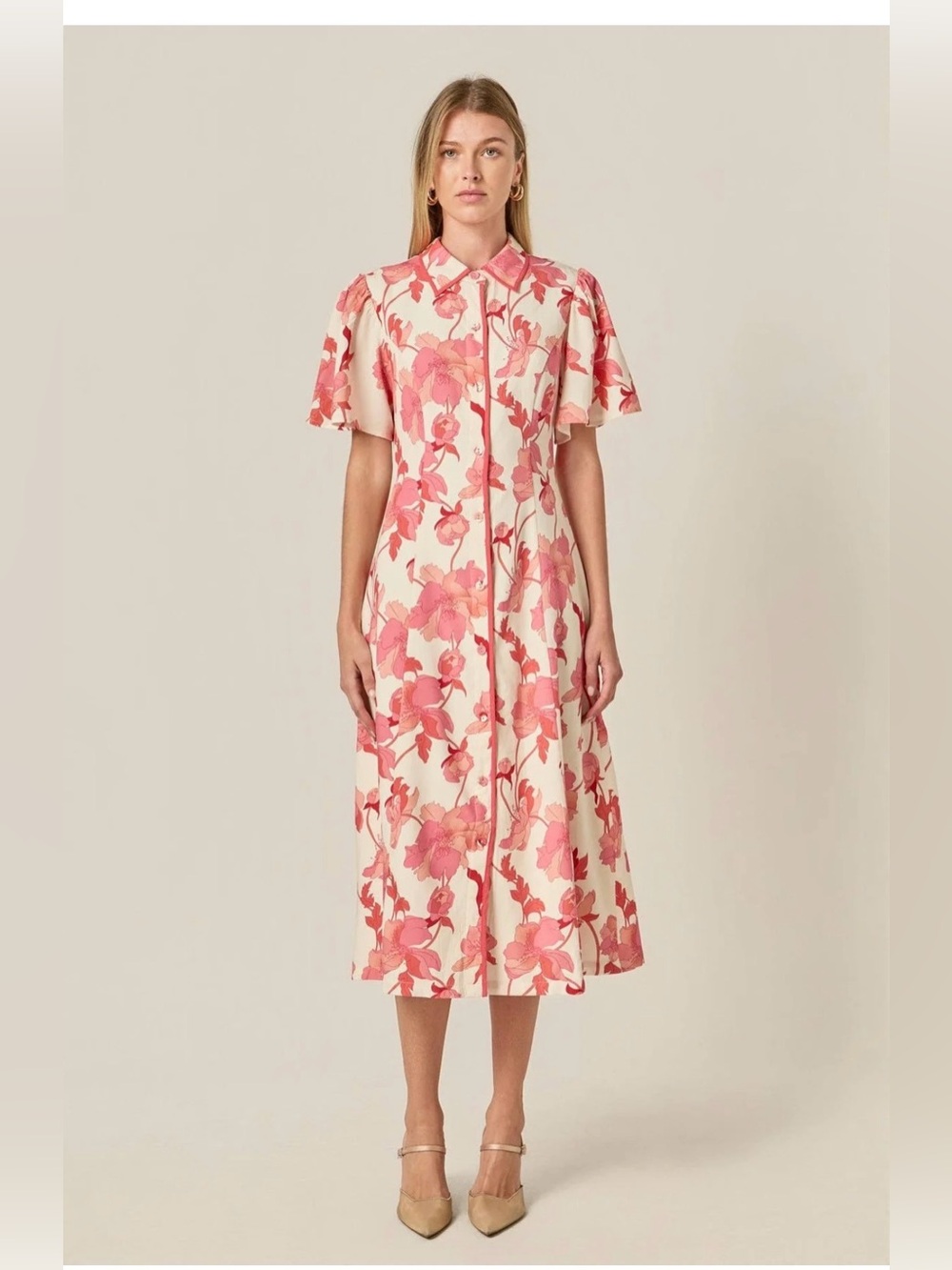 Hyacinth House NWOT Peppa Floral Midi Dress Size Small